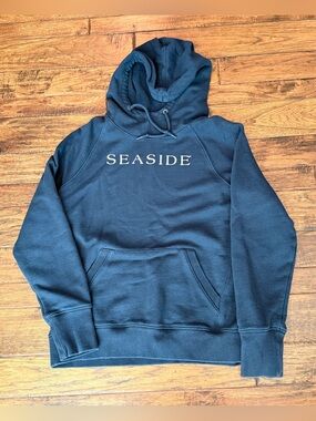 Seaside Navy Pullover Hoodie Sweatshirt Size Large Champion